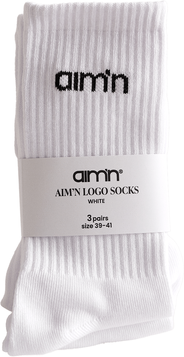 Aim'n Women´s Aim'N Logo Socks 3-Pack White Aim'n