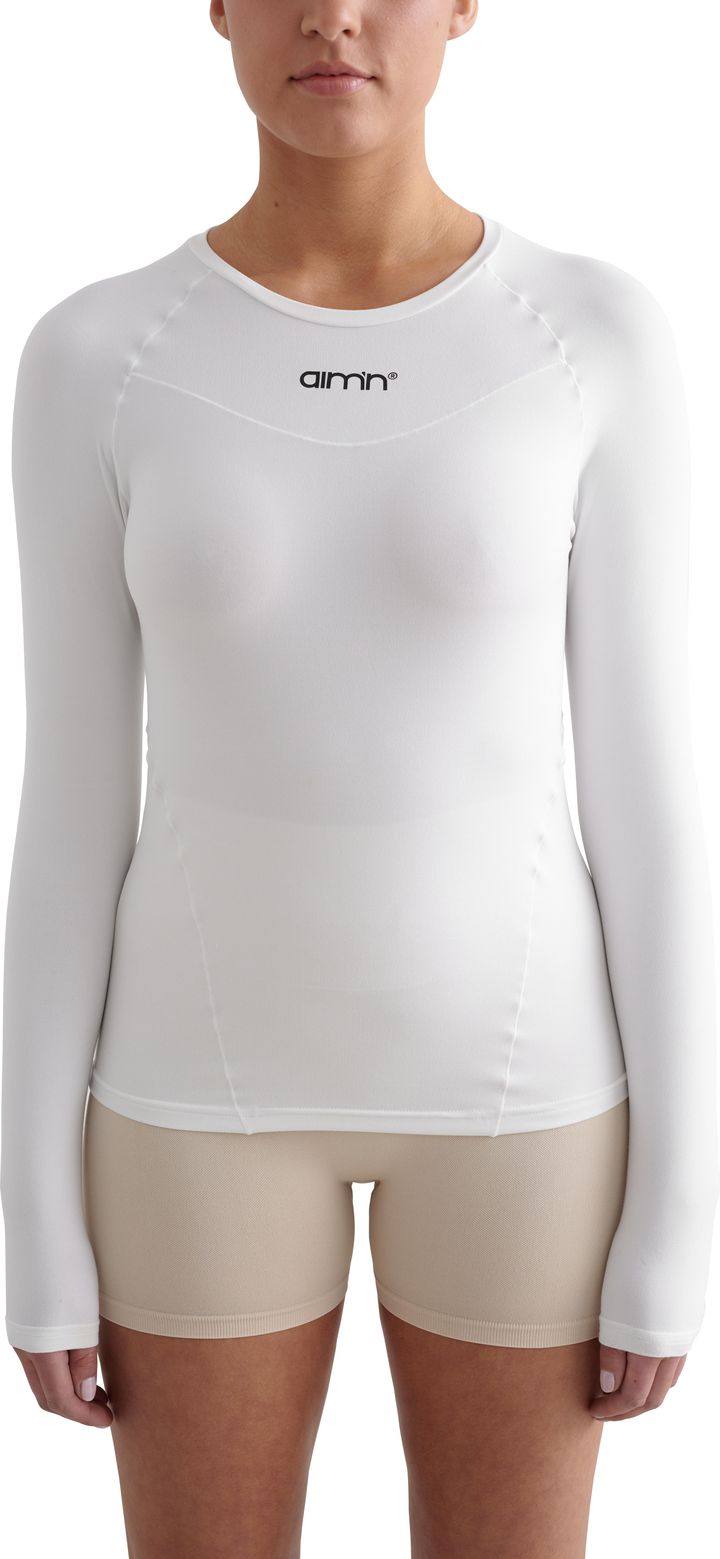Aim'n Women's Soft Basic Long Sleeve White Aim'n