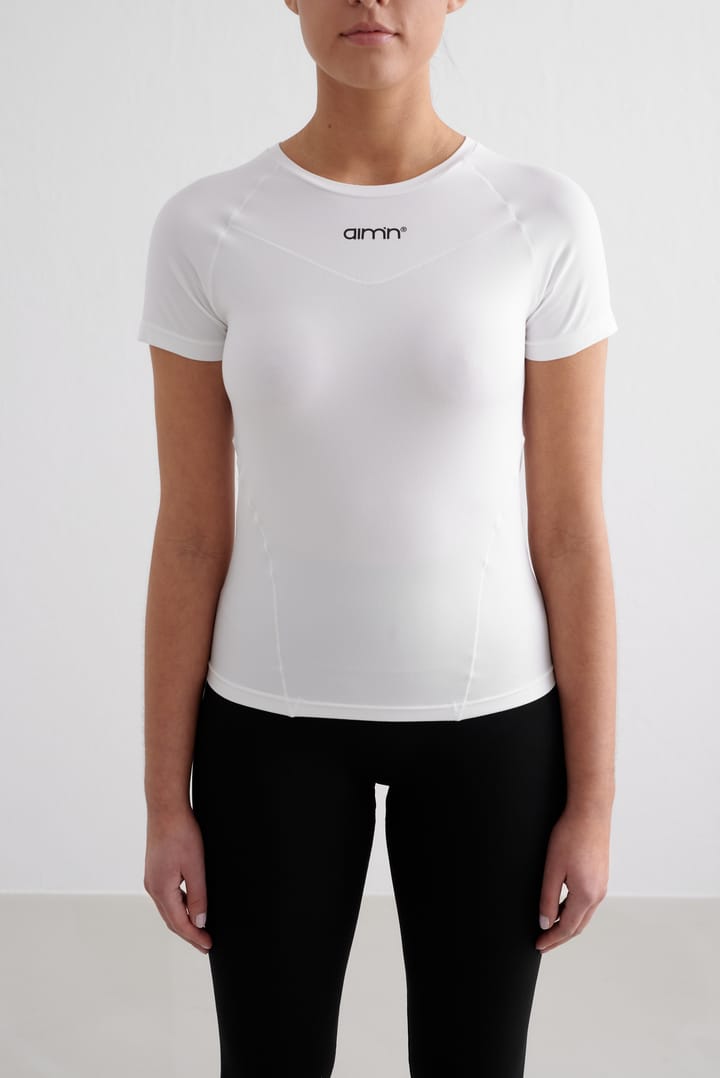 Aim'n Women's Soft Basic Short Sleeve White Aim'n