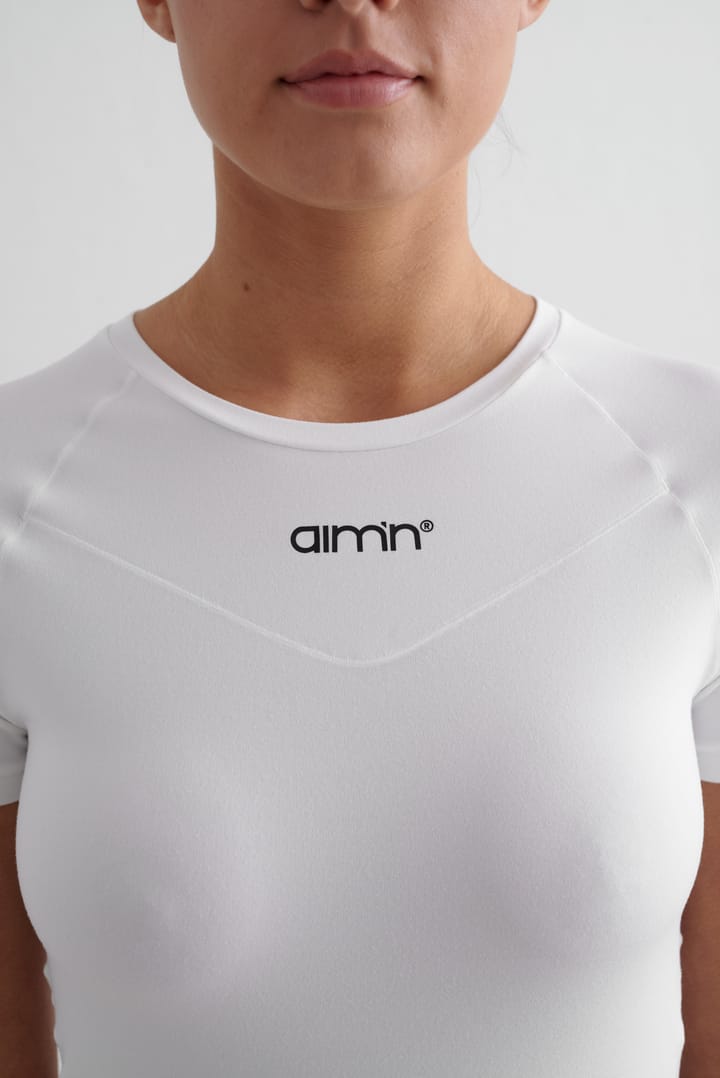 Aim'n Women's Soft Basic Short Sleeve White Aim'n