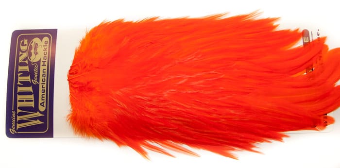 Whiting Whiting Am. Rooster Saddle - Orange (White Dyed) Whiting