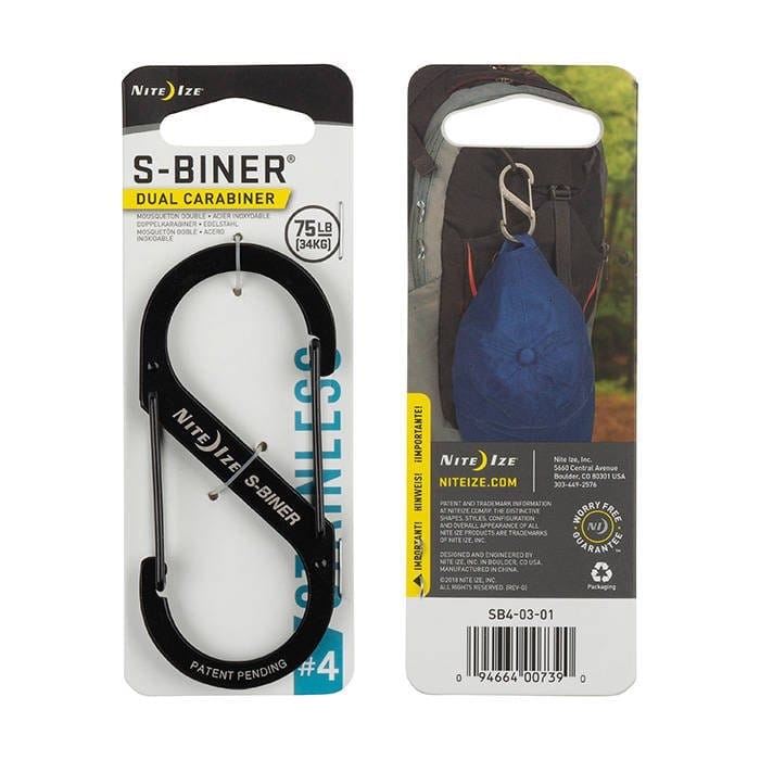 Nite Ize S-Biner #4 Basic Black Nite Ize Nite Ize S-Biner #4 Basic Black Nite Ize