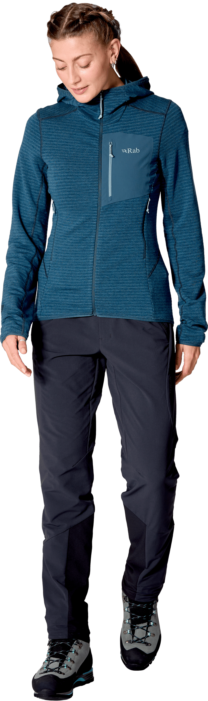 Rab Women's Ascendor Light Hoody Tempest Blue Rab