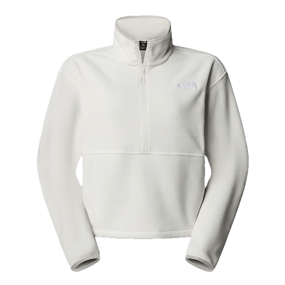 The North Face W Glacier Fleece 1/2 Zip Short Jacket White Dune