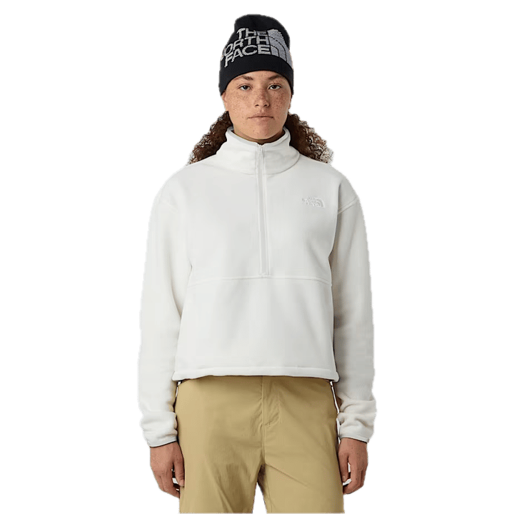 The North Face W Glacier Fleece 1/2 Zip Short Jacket White Dune The North Face The North Face W Glacier Fleece 1/2 Zip Short Jacket White Dune The North Face
