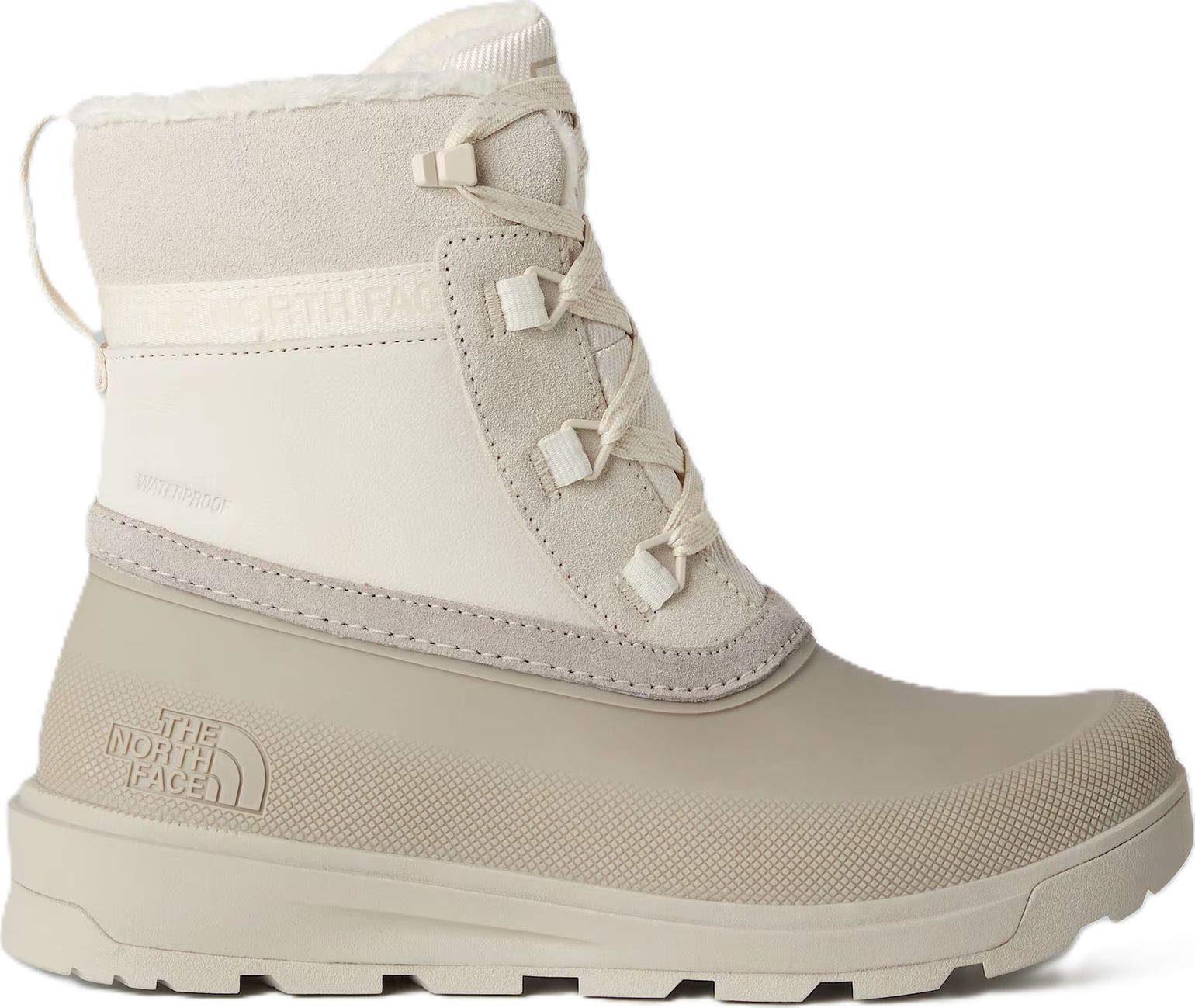 The North Face Women's Shellista V Shorty Waterproof Boots White Dune/Soapstone
