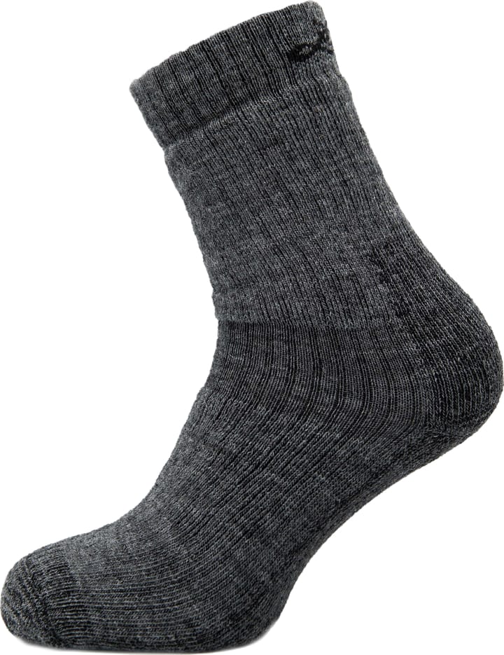 Lundhags Wool Terry Trekking Sock Mid Dark Grey Melange Lundhags