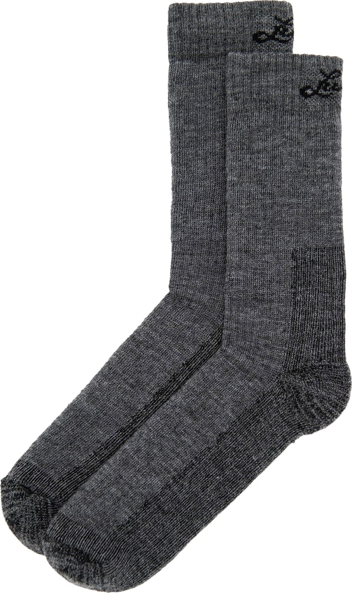 Lundhags Wool Terry Trekking Sock Mid Dark Grey Melange Lundhags