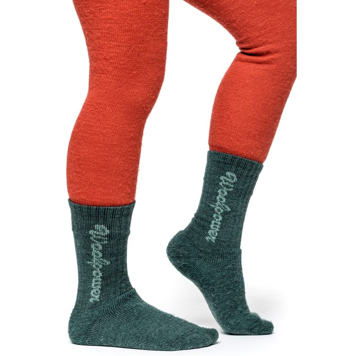 Woolpower Kids' Socks Logo 400 Forest Green Woolpower Woolpower Kids' Socks Logo 400 Forest Green Woolpower