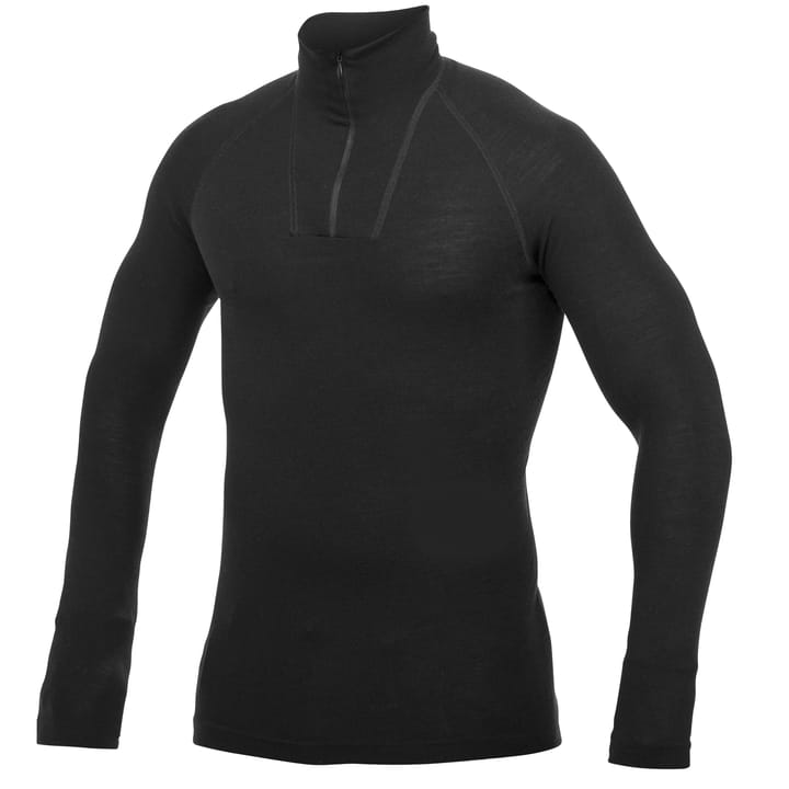 Woolpower Men's Zip Turtleneck Lite  Black Woolpower