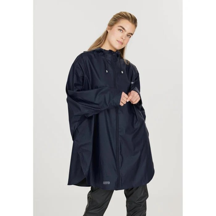 Weather Report Flame W PU Rain Poncho W-PRO 5000 Navy Weather Report