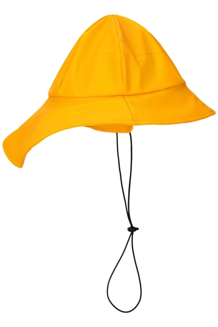 Weather Report Alix Unisex Pu Rain Hat Golden Rod Weather Report
