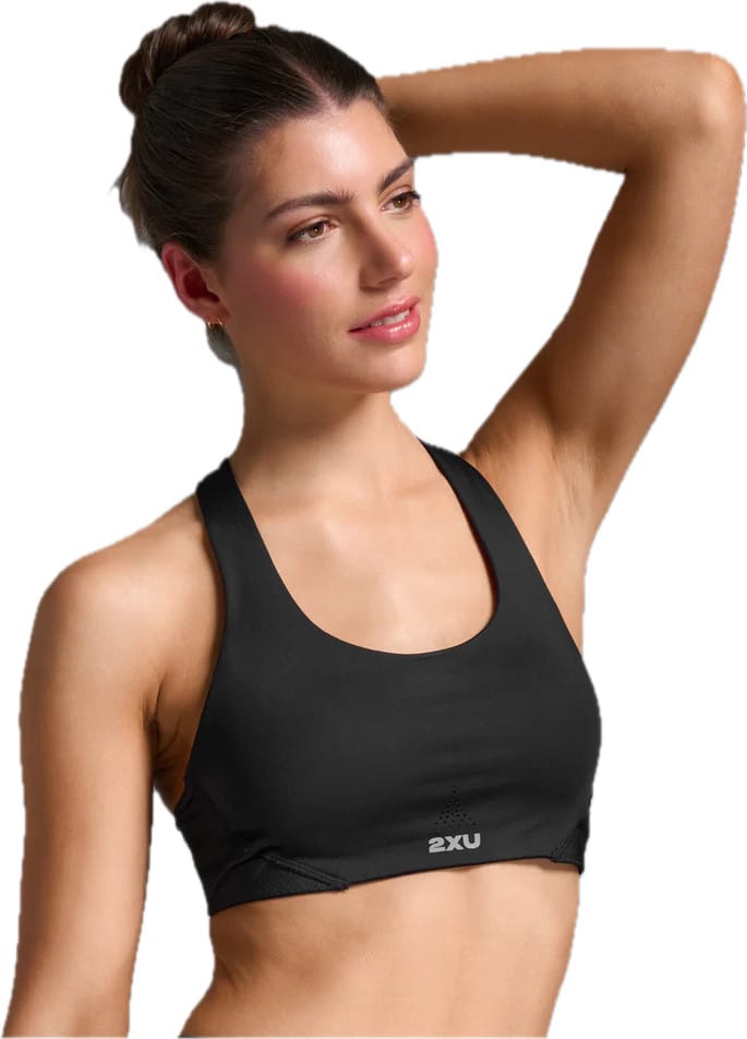 2XU Aero Mesh Medium Impact Bra Black/silver Reflective 2XU