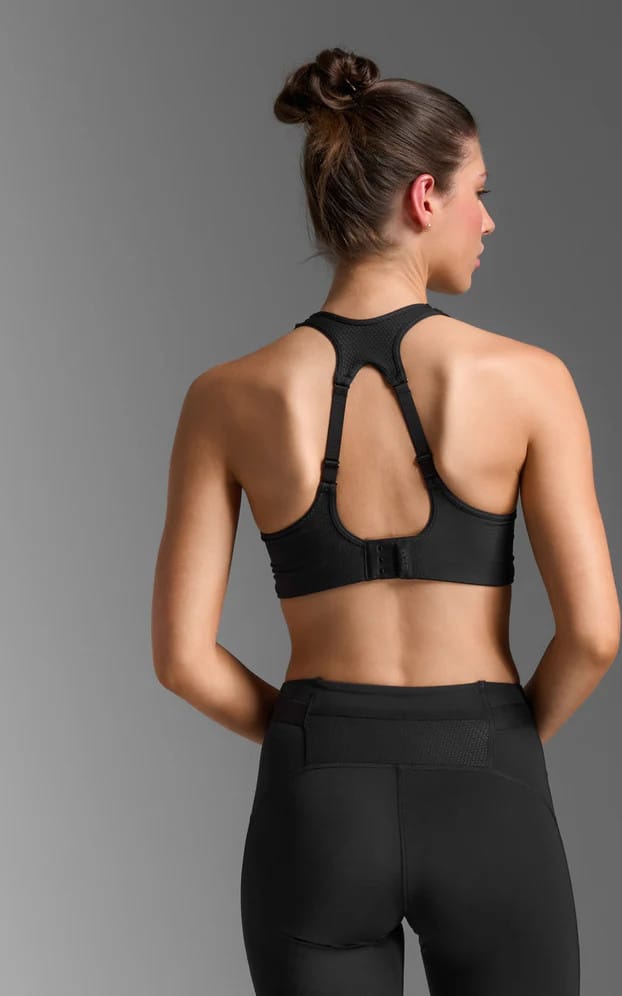 2XU Aero Mesh Medium Impact Bra Black/silver Reflective 2XU