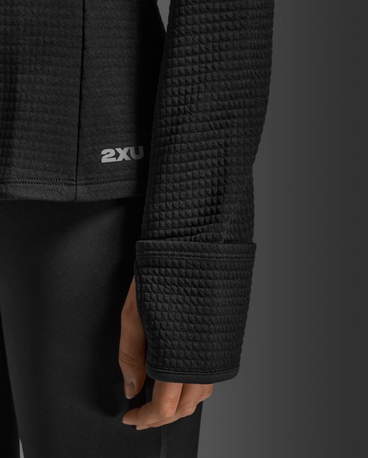 2XU Women'S Ignition Hyper-Haptic 1/4 Zip Black/silver Reflective 2XU 2XU Women'S Ignition Hyper-Haptic 1/4 Zip Black/silver Reflective 2XU