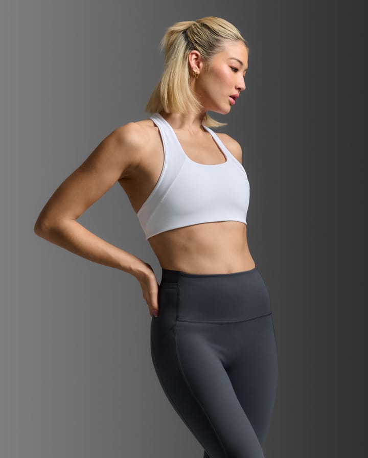 2XU Women's Form Racerback Medium Impact Bra White/white 2XU 2XU Women's Form Racerback Medium Impact Bra White/white 2XU