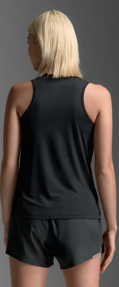 2XU Women'S Aero Mesh Singlet Black/silver Reflective 2XU