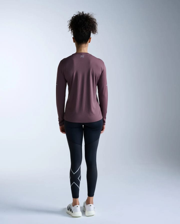 2XU Women'S Aero Mesh Long Sleeve Currant/silver Reflective 2XU