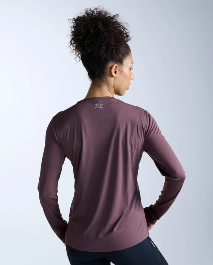 2XU Women'S Aero Mesh Long Sleeve Currant/silver Reflective 2XU