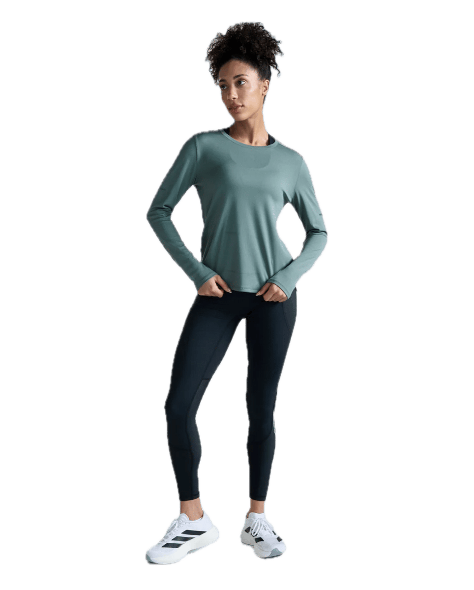 2XU Women'S Aero Mesh Long Sleeve Olive Leaf/olive Leaf Reflective
