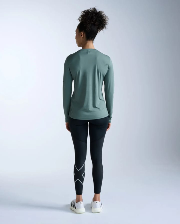 2XU Women'S Aero Mesh Long Sleeve Olive Leaf/olive Leaf Reflective 2XU
