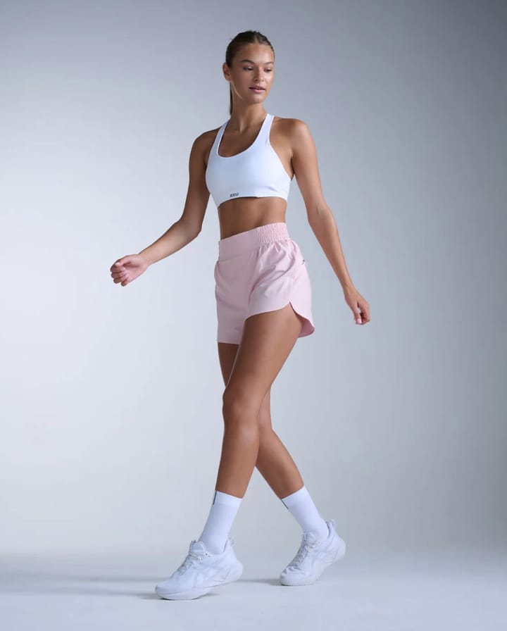2XU Women's Aero Hi-Rise 4 Inch Shorts Pink Frost/pink Frost Reflective 2XU