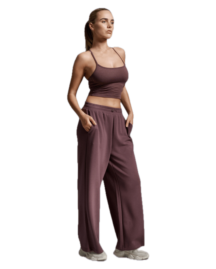 2XU Women'S Wonderluxe Sand Washed Wide Leg Pants Currant/white 2XU