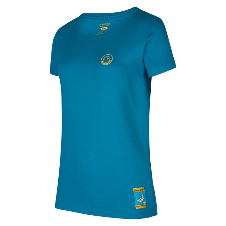 La Sportiva Climbing On The Moon T-Shirt W Turchese/Giallo La Sportiva