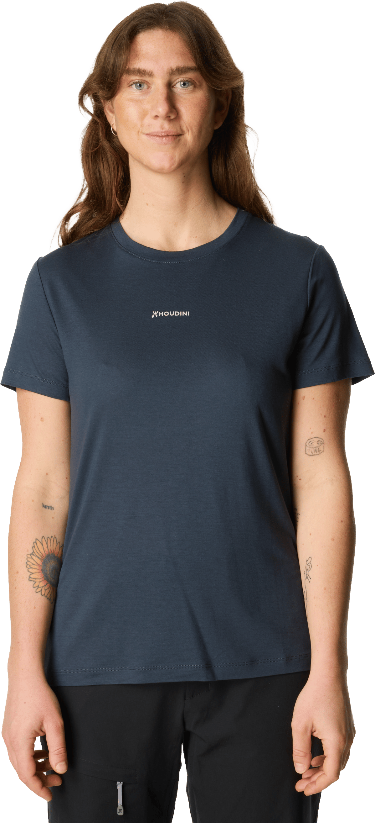 Houdini Women's Tree Message Tee Big Bang Blue / Houdini Logo
