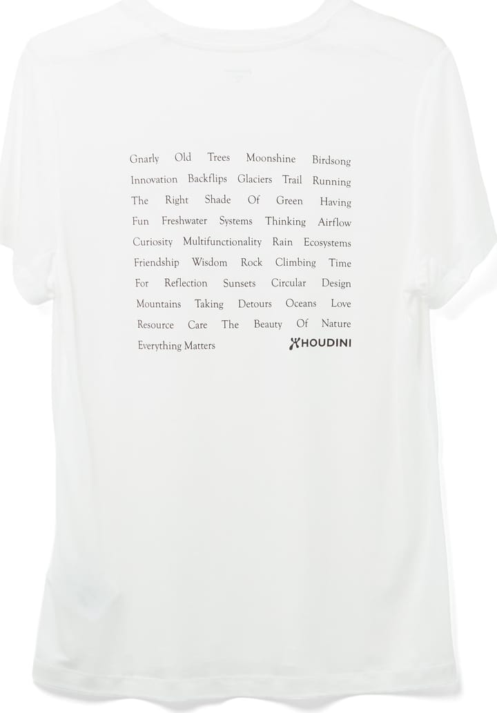 Houdini Women's Tree Message Tee Powderday White/Em Manifesto Houdini