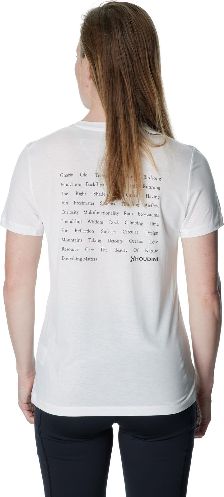 Houdini Women's Tree Message Tee Powderday White/Em Manifesto Houdini