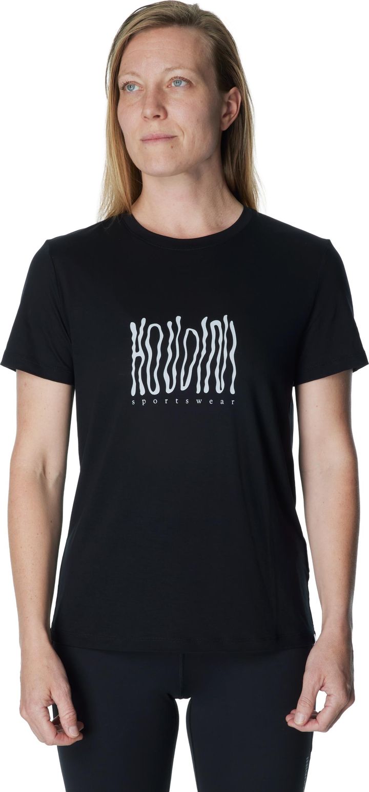 Houdini Women's Tree Message Tee True Black/Wave Houdini