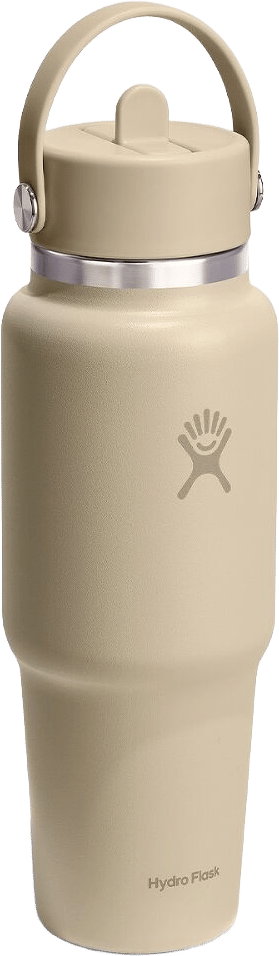 Hydro Flask 946 ml Wide Mouth Travel Bottle with Flex Straw Cap Oat Hydro Flask