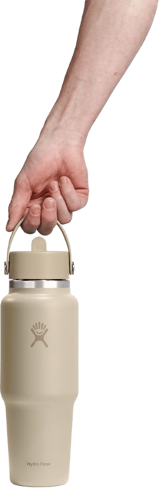 Hydro Flask 946 ml Wide Mouth Travel Bottle with Flex Straw Cap Oat Hydro Flask