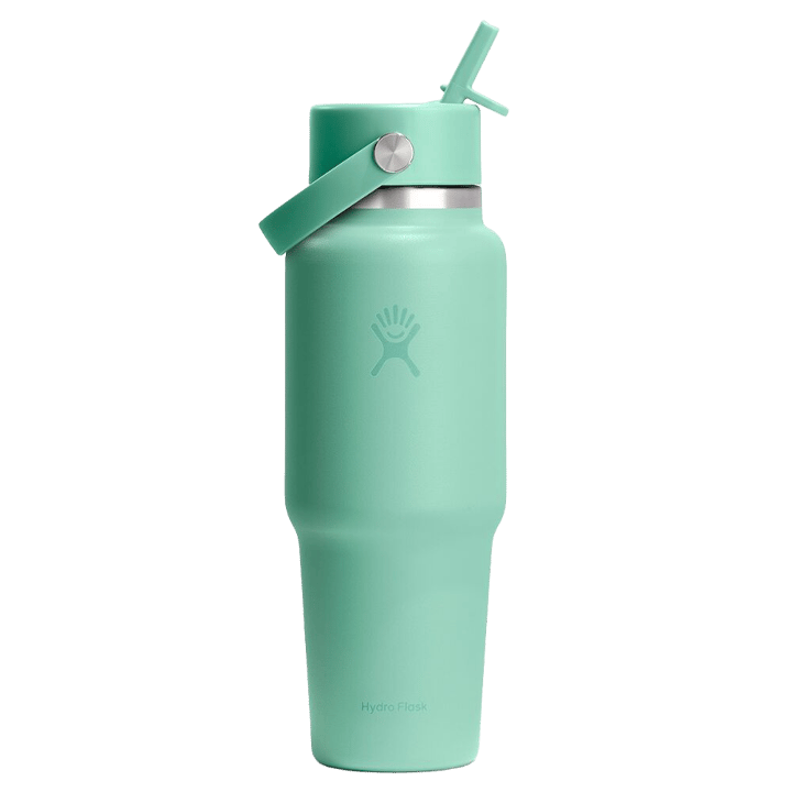 Hydro Flask 946 ml Wide Mouth Travel Bottle with Flex Straw Cap Mermaid Green Hydro Flask