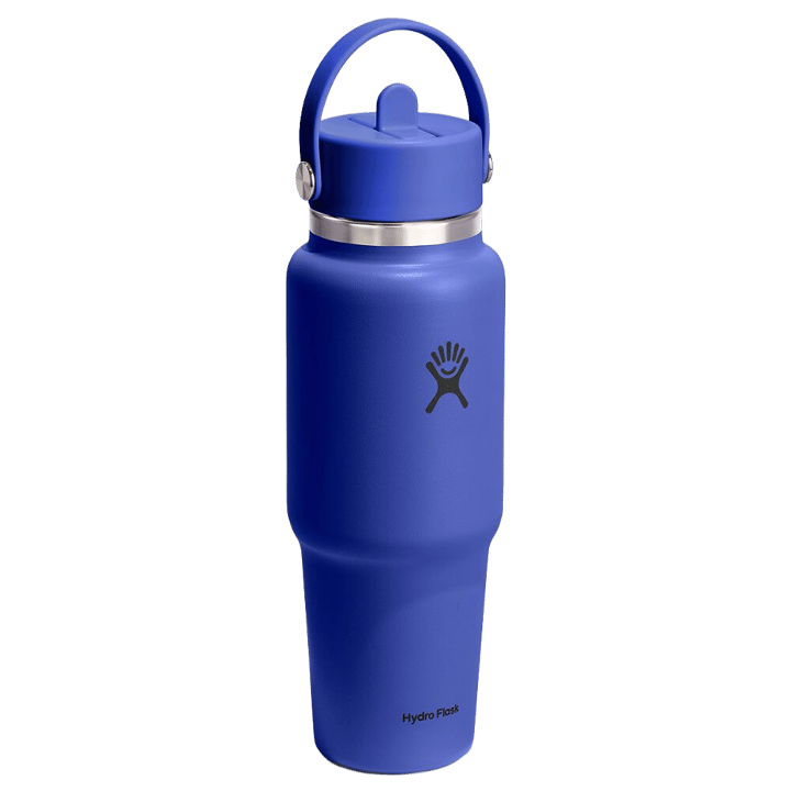 Hydro Flask 946 ml Wide Mouth Travel Bottle with Flex Straw Cap Capri Blue Hydro Flask