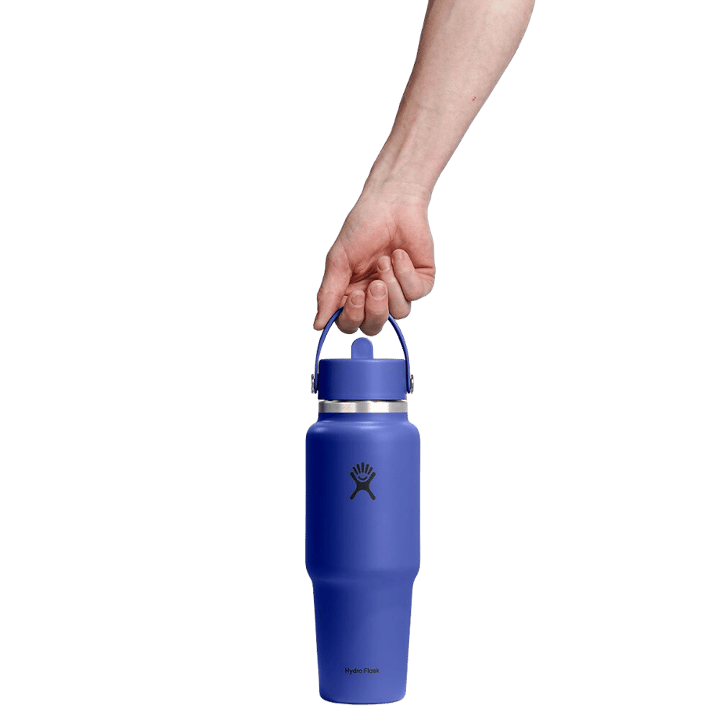 Hydro Flask 946 ml Wide Mouth Travel Bottle with Flex Straw Cap Capri Blue Hydro Flask