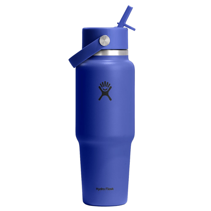 Hydro Flask 946 ml Wide Mouth Travel Bottle with Flex Straw Cap Capri Blue Hydro Flask