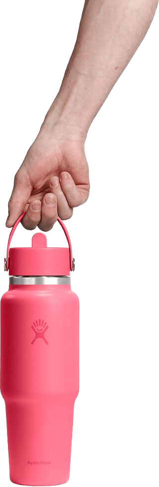 Hydro Flask 946 ml Wide Mouth Travel Bottle with Flex Straw Cap Popstar Pink Hydro Flask