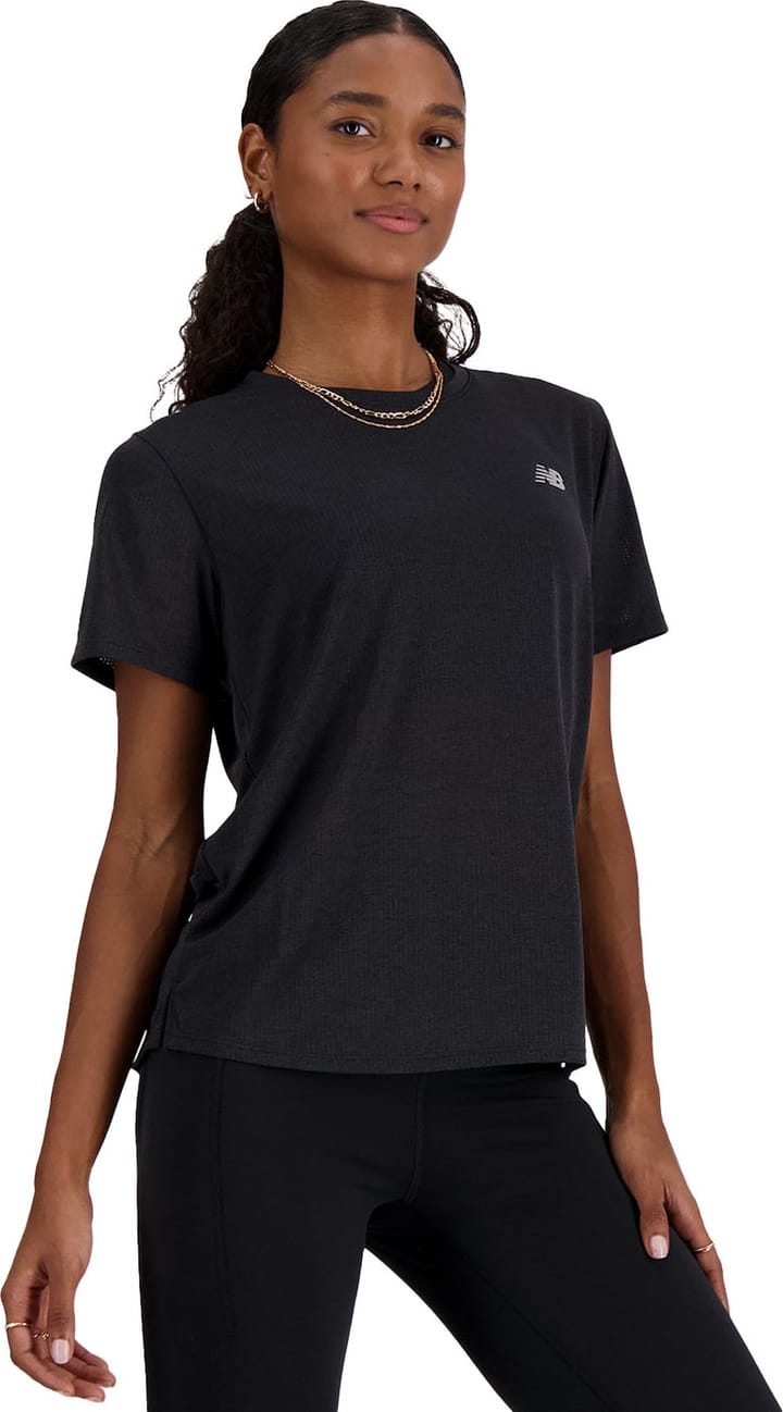 New Balance Women's Athletics T-Shirt Black Heather New Balance
