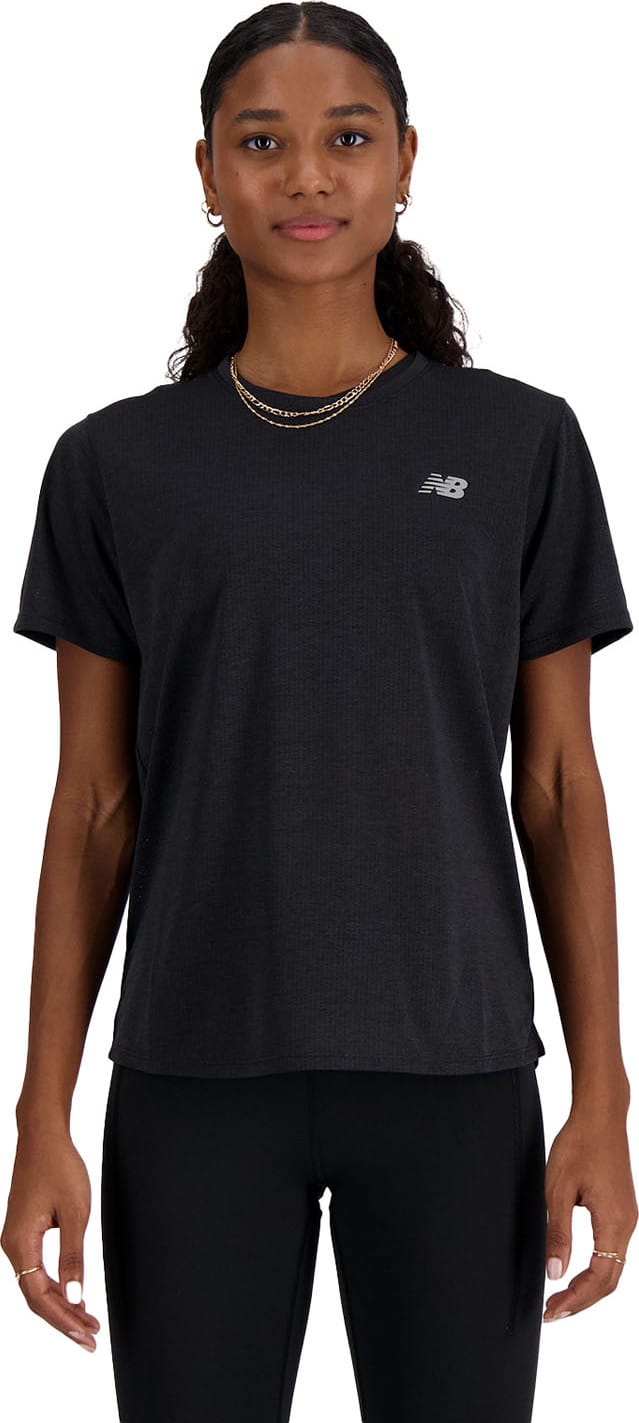 New Balance Women's Athletics T-Shirt Black Heather New Balance