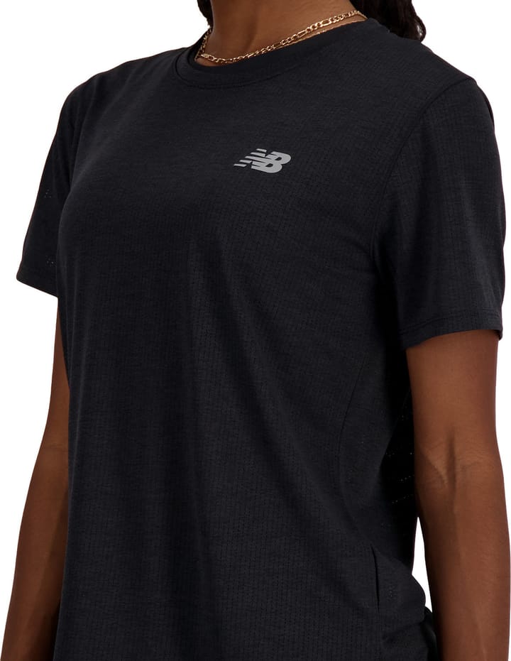 New Balance Women's Athletics T-Shirt Black Heather New Balance