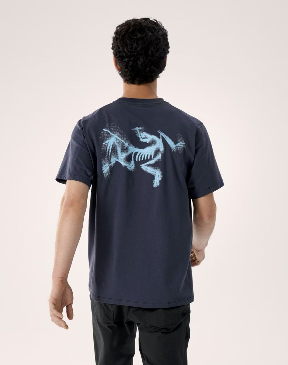 Arc'teryx Men's Kragg Sl Cotton Blurred Bird Ss Black Sapphire
