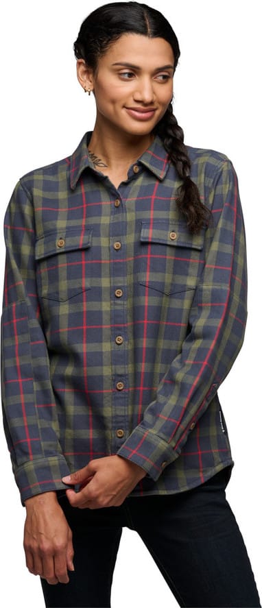 Black Diamond Women's Project Twill Long Sleeve Shirt Charcoal-Tundra Black Diamond