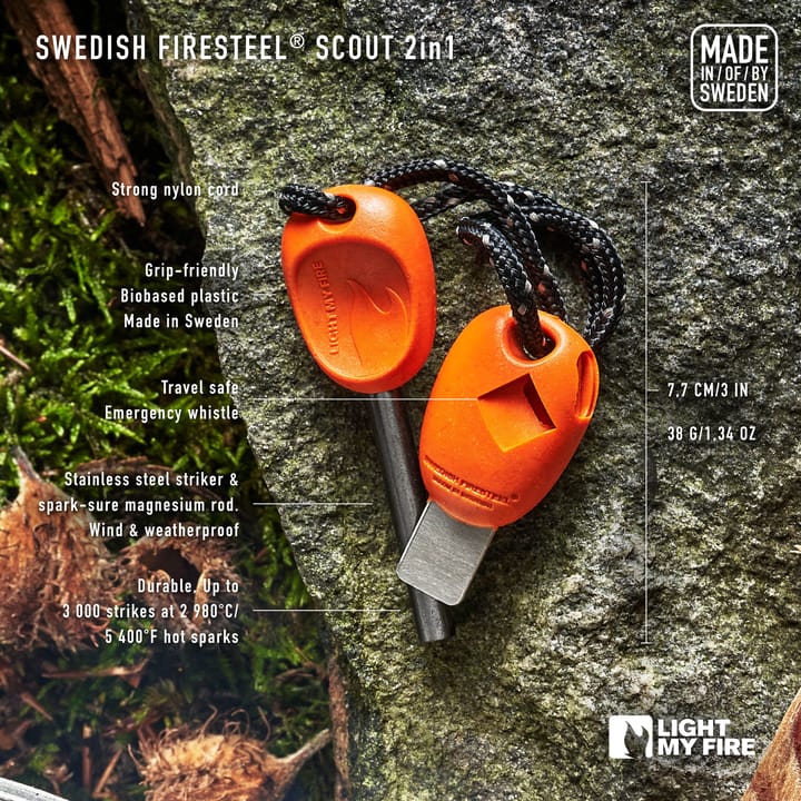 Light My Fire Swedish Firesteel Bio Scout  Rusty Orange Light My Fire