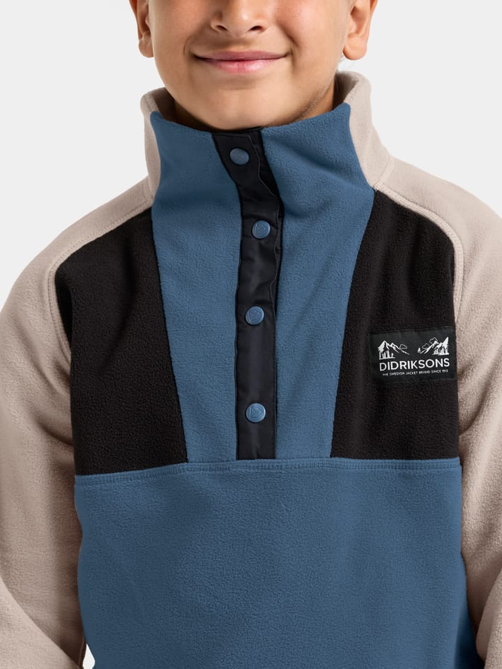 Didriksons Kids' Yokto Half Button 2 Blue Fog Didriksons