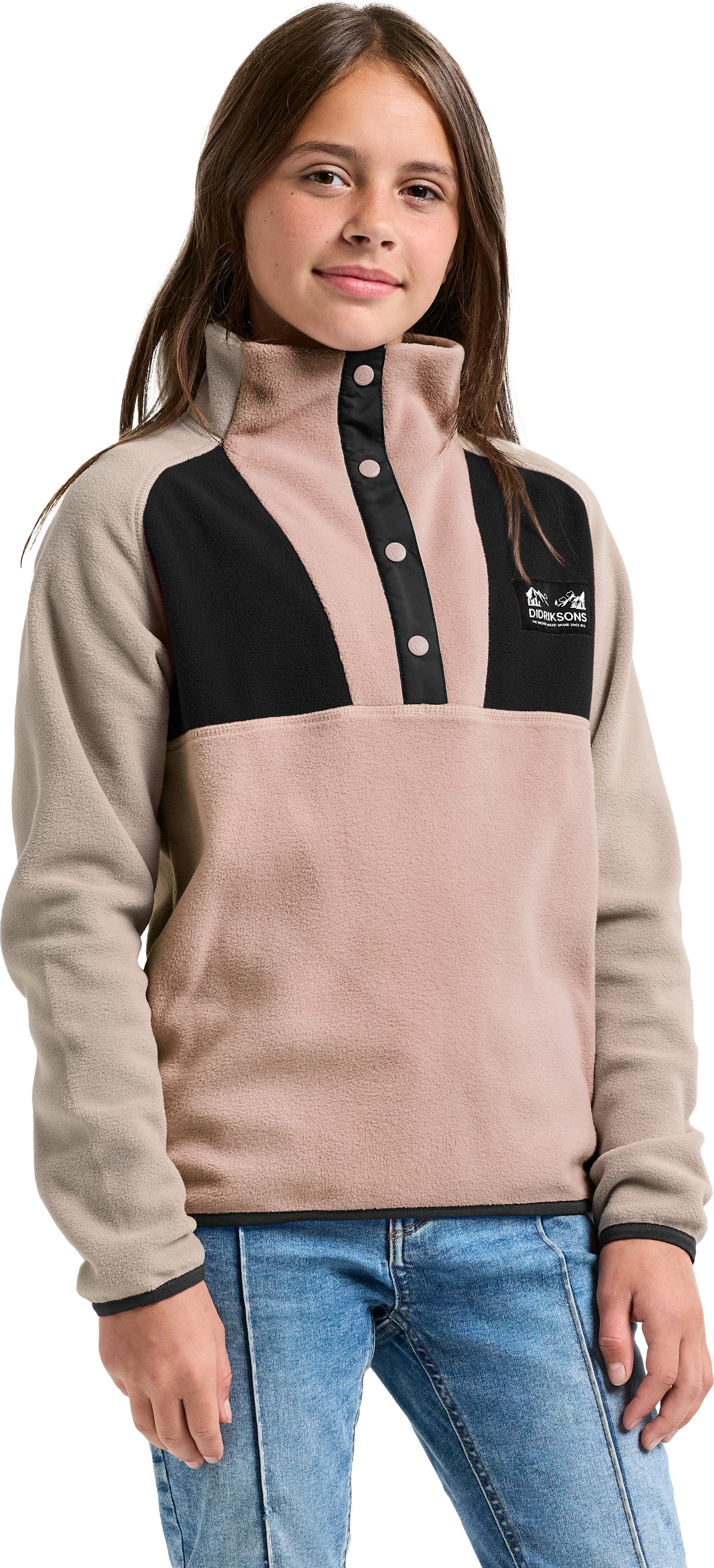 Didriksons Kids' Yokto Half Button 2 Vintage Pink