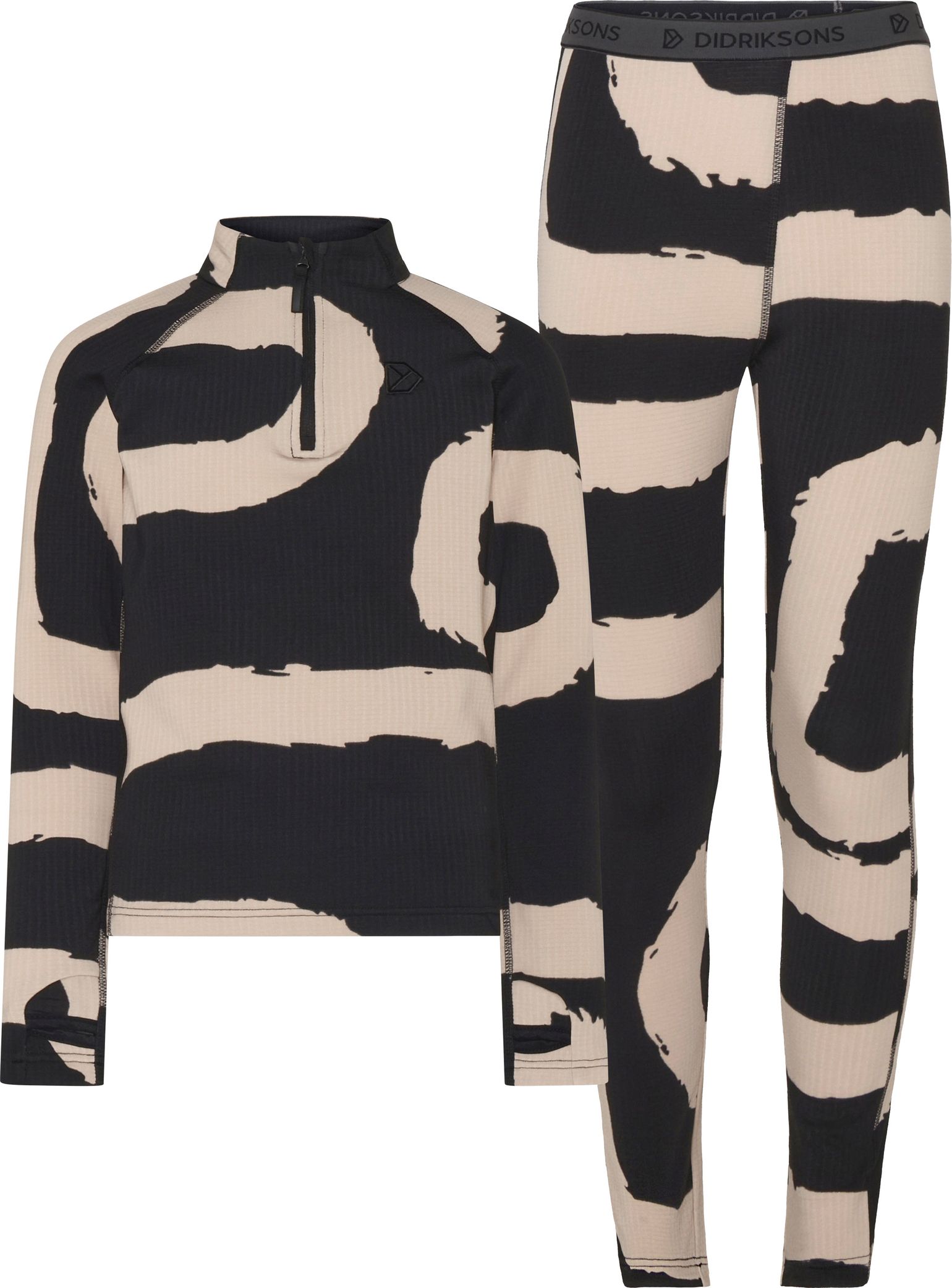 Didriksons Kids' Yotta Printed Set Path L Black