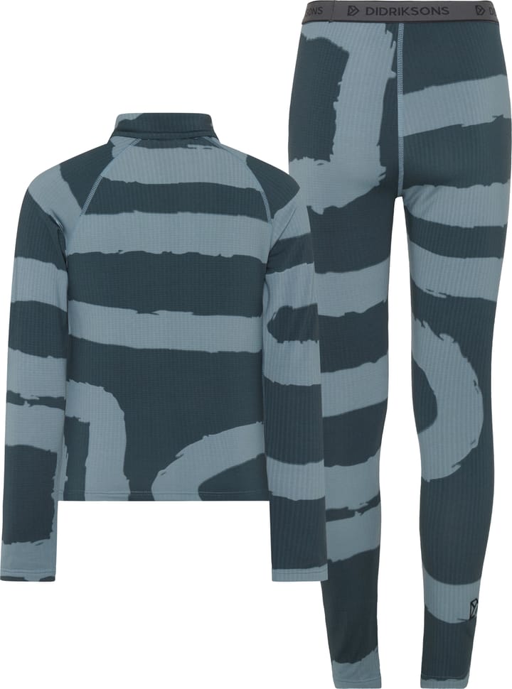 Didriksons Kids' Yotta Printed Set Path L Blue Didriksons