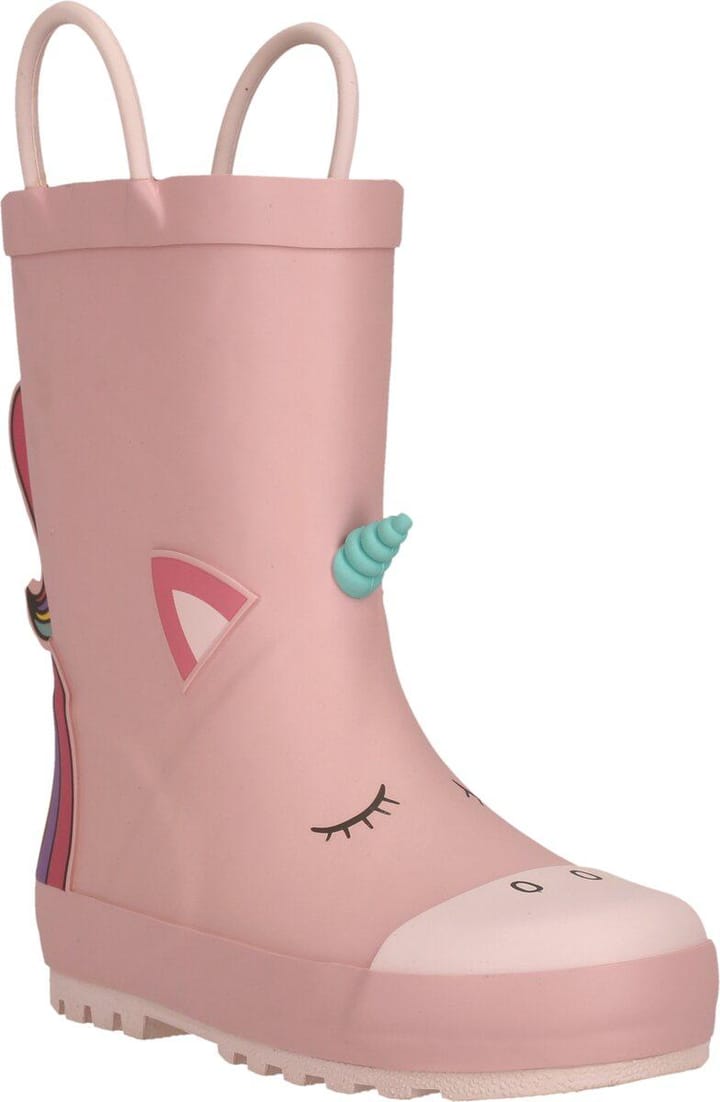 ZigZag Kids' Rook Rubber Boot Silver Pink Zig Zag